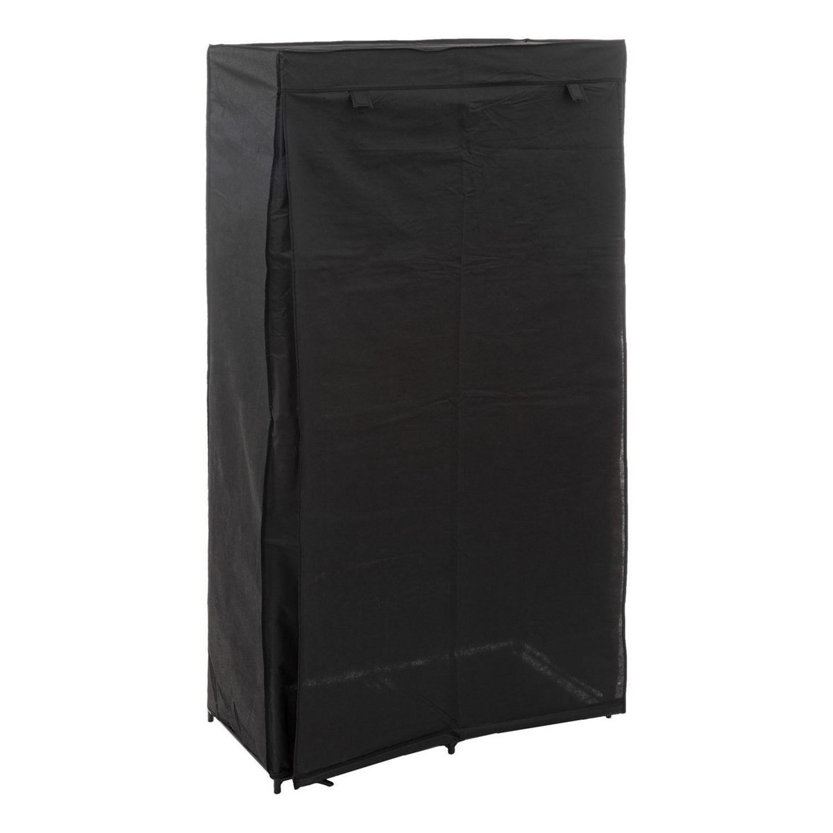 FIVE Armoire en tissu modulable avec 3 penderies et 5 étagères - Noir