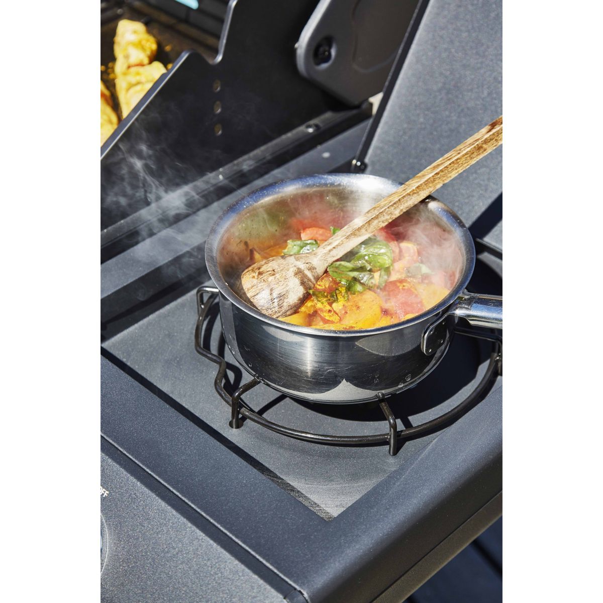 Barbecue gaz 3 brûleurs + 1 latéral inox EMMA