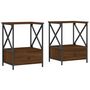 Voir la diapositive 2 : VIDAXL Tables de chevet 2 pcs chene marron 50x41x65 cm bois ingenierie