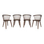 Voir la diapositive 1 : SWEEEK Lot de 4 chaises noyer à barreaux en bois et contreplaqué. Paula. L 51 x P 53 x H 75cm