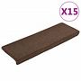 Voir la diapositive 2 : VIDAXL Tapis d'escalier 15 pcs 65x21x4 cm Marron