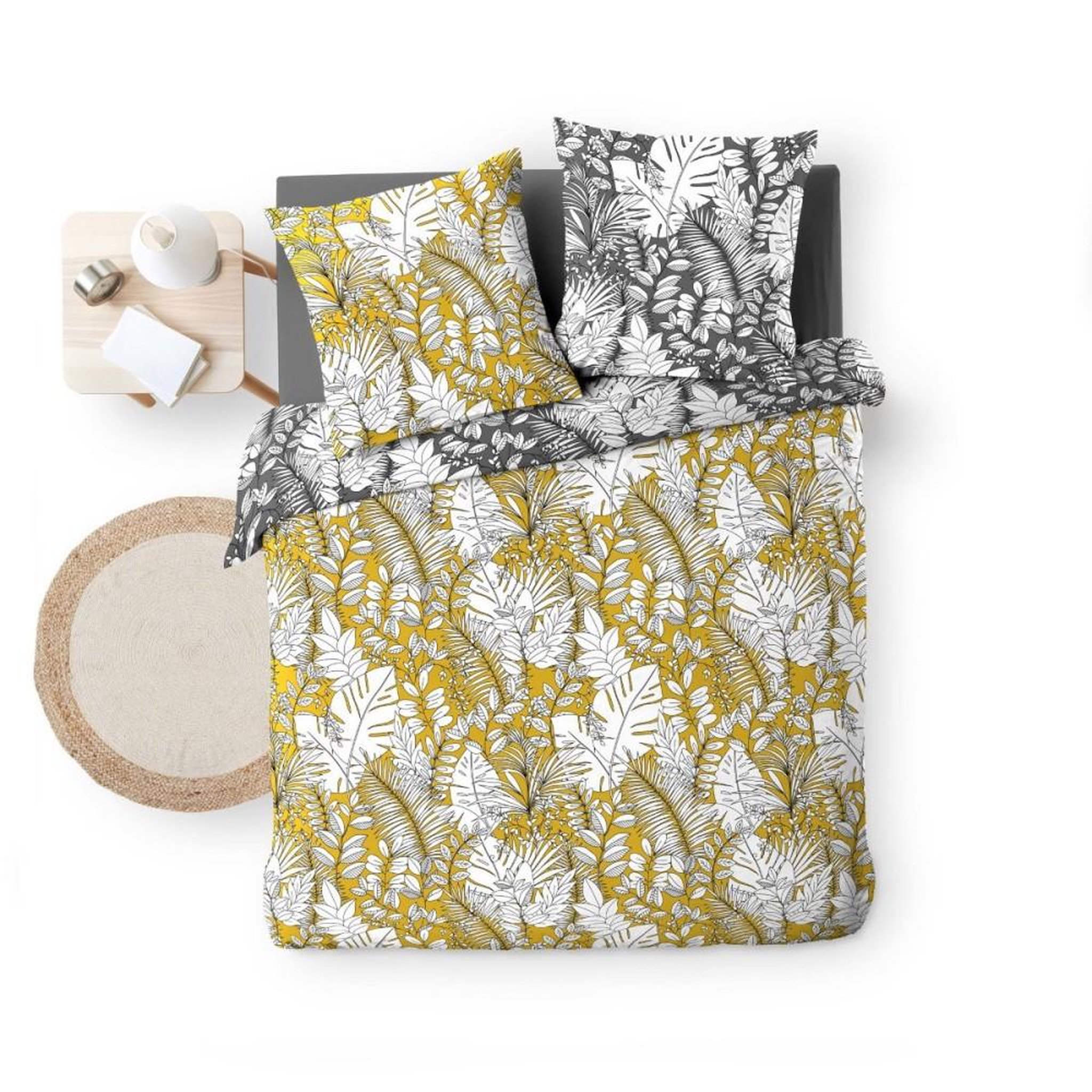Voir la diapositive 3 : Douceur d'Intérieur Housse de couette 240x220 + 2 taies CALAOS microfibre