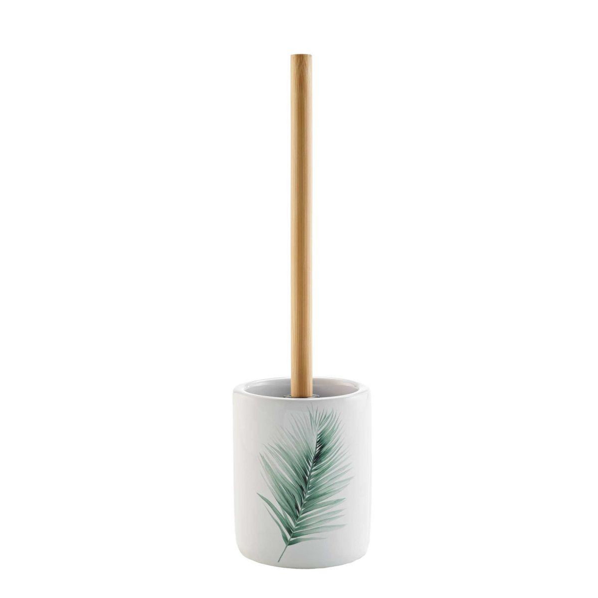 Douceur d'Intérieur Brosse wc déco  havane  36cm blanc