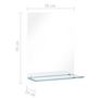 Voir la diapositive 6 : VIDAXL Miroir mural avec etagere 50x70 cm Verre trempe
