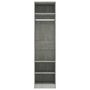 Voir la diapositive 5 : VIDAXL Garde-robe Gris beton 50x50x200 cm Bois d'ingenierie