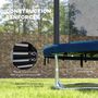 Voir la diapositive 4 : HOMCOM Trampoline de jardin enfant Ø183 cm - couvre-ressort, filet de sécurité porte zippée verrouillable inclus - acier bleu