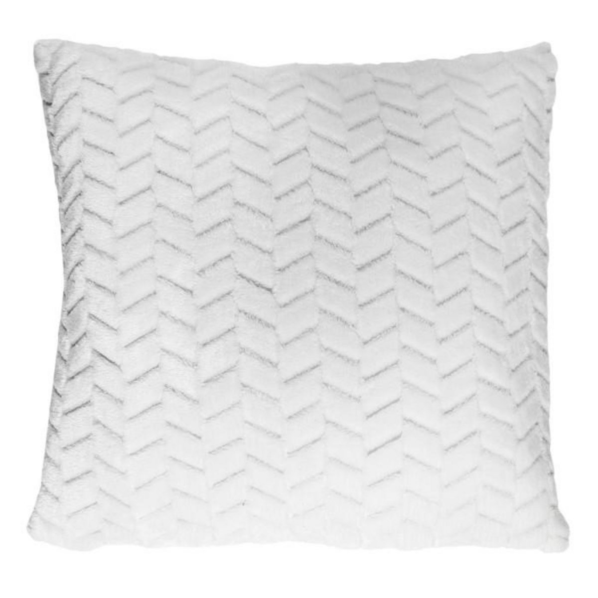 Paris Prix Coussin Déco Chevron  Crush  40x40cm Blanc