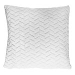 Paris Prix Coussin Déco Chevron  Crush  40x40cm Blanc