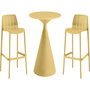 Voir la diapositive 1 : Habitat et Jardin Table et chaises hautes de bistrot empilables  Vaena  - 2 places - Jaune