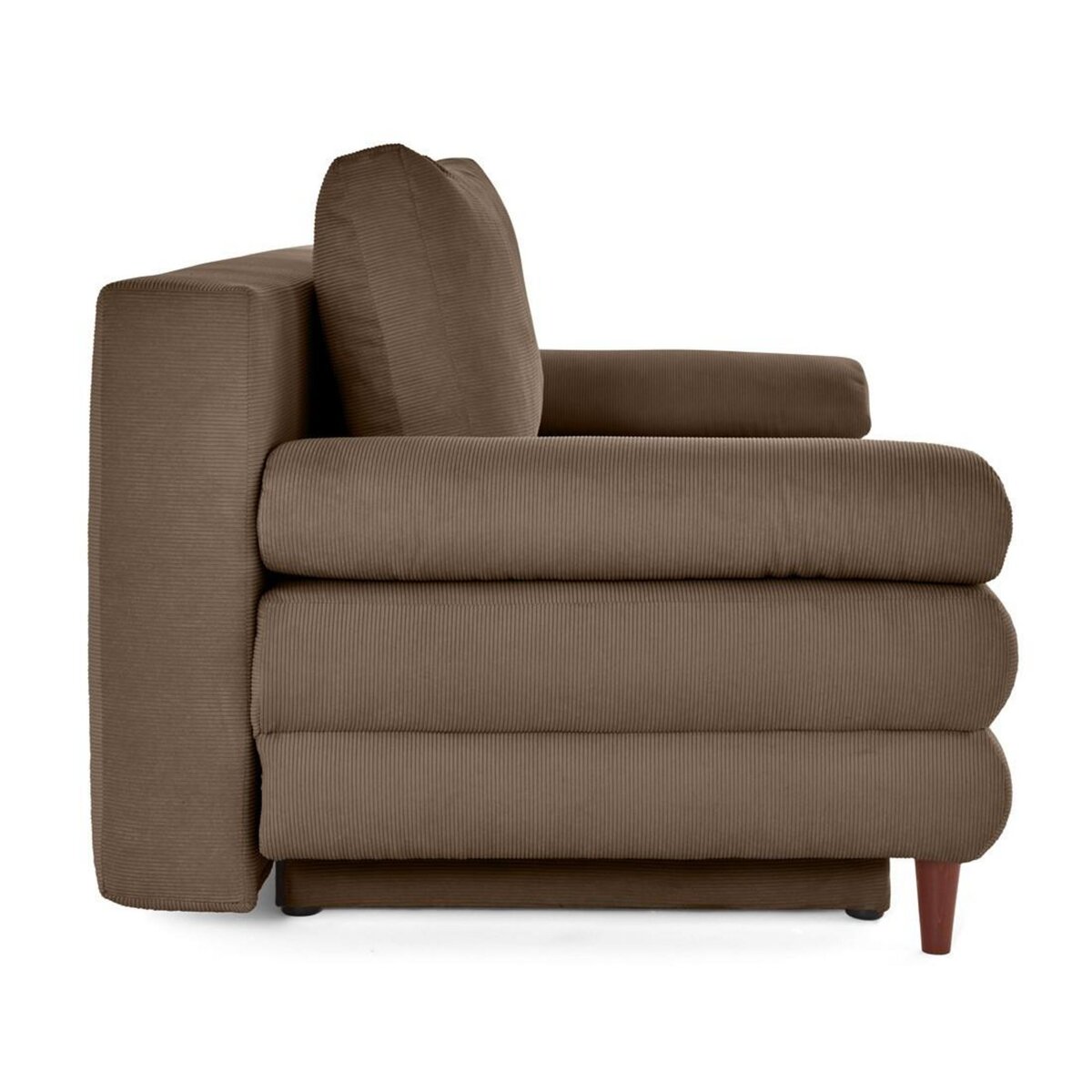 BEST MOBILIER Wonder - canapé 3 places convertible avec coffre en velours côtelé