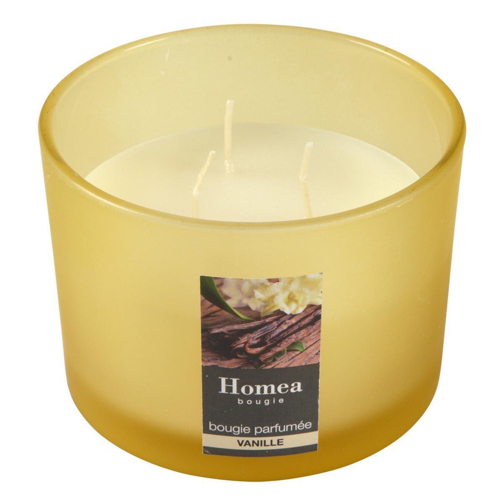 HOMEA Bougie Verrine Parfumée  Essentiel  11cm Vanille