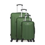 AMERICAN TRAVEL Set de 3 Valises Rigides BROOKLYN. Coloris disponibles : Bleu, Vert, Gris, Rouge, Noir