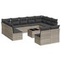 Voir la diapositive 2 : VIDAXL Salon de jardin avec coussins 12 pcs gris clair resine tressee