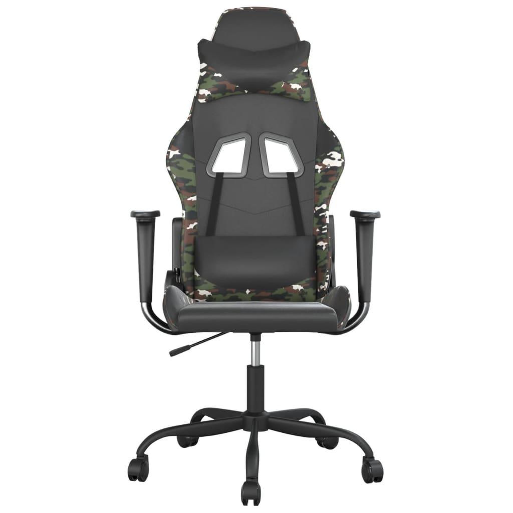 Voir la diapositive 3 : VIDAXL Chaise de jeu de massage Noir et camouflage Similicuir