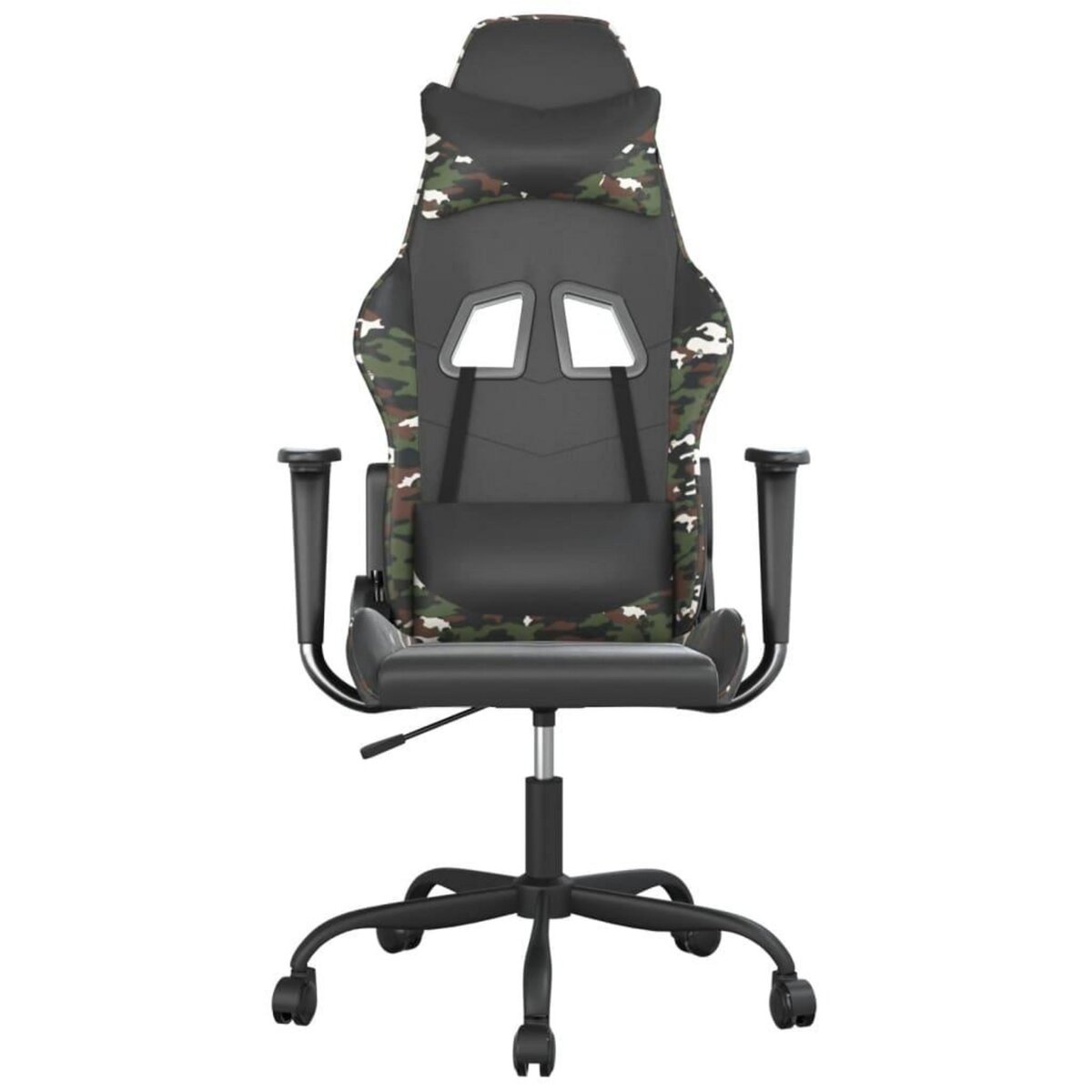VIDAXL Chaise de jeu de massage Noir et camouflage Similicuir