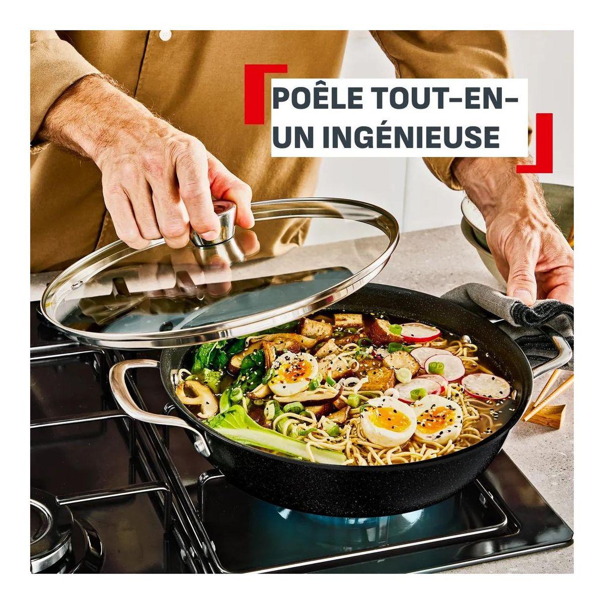 Voir la diapositive 5 : TEFAL Sauteuse 28cm excellence + avec couvercle