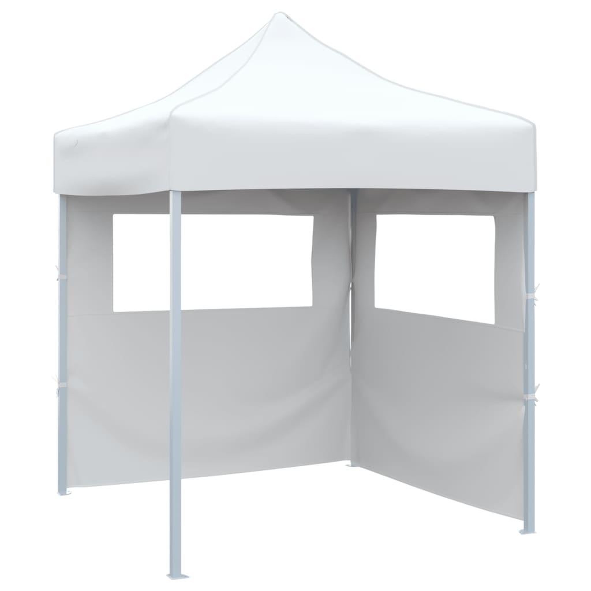 Voir la diapositive 1 : VIDAXL Tente de reception pliable avec 2 parois 2x2 m Acier Blanc