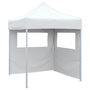 Voir la diapositive 1 : VIDAXL Tente de reception pliable avec 2 parois 2x2 m Acier Blanc