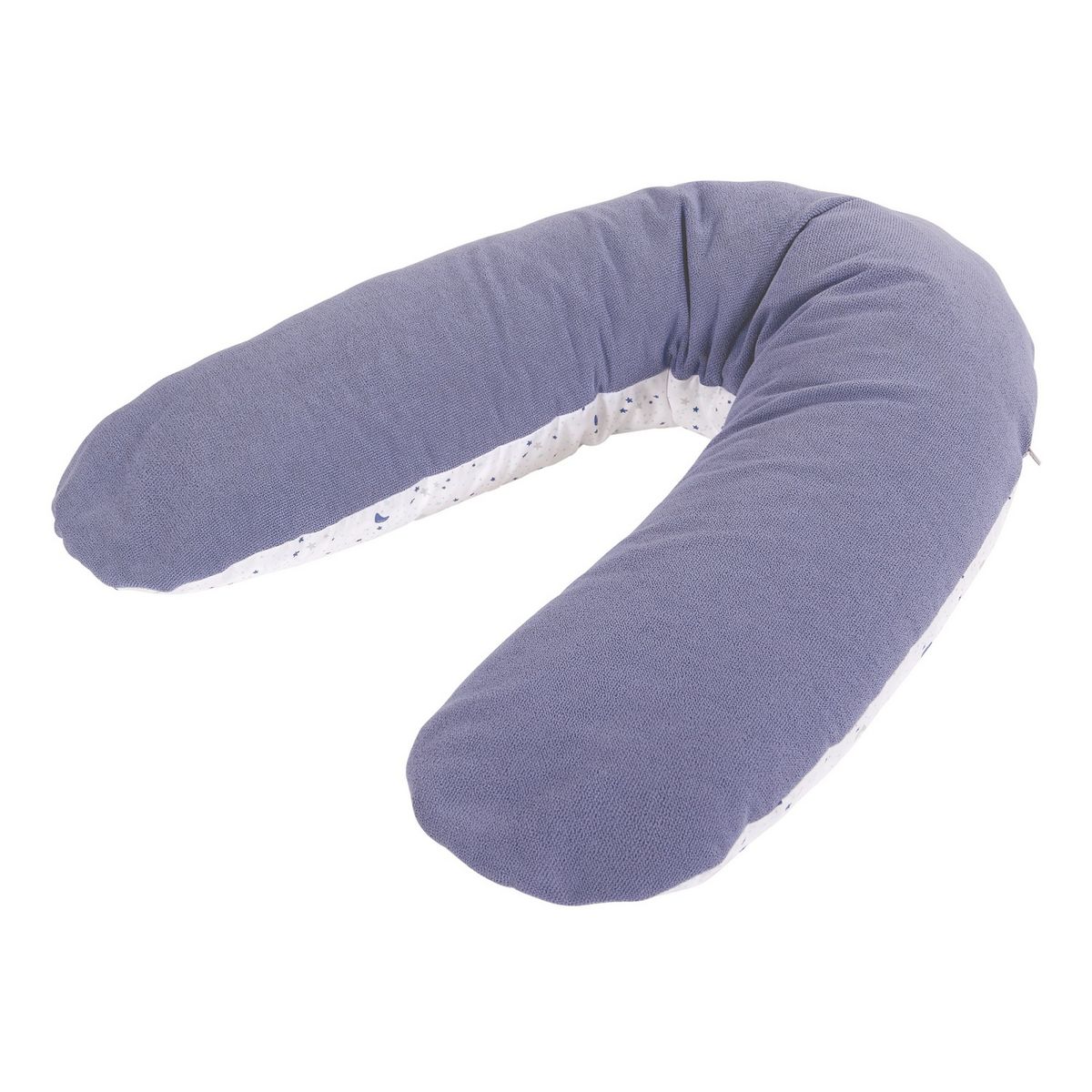 TINEO Coussin de maternité 2 en 1 en éponge microfibre bleu