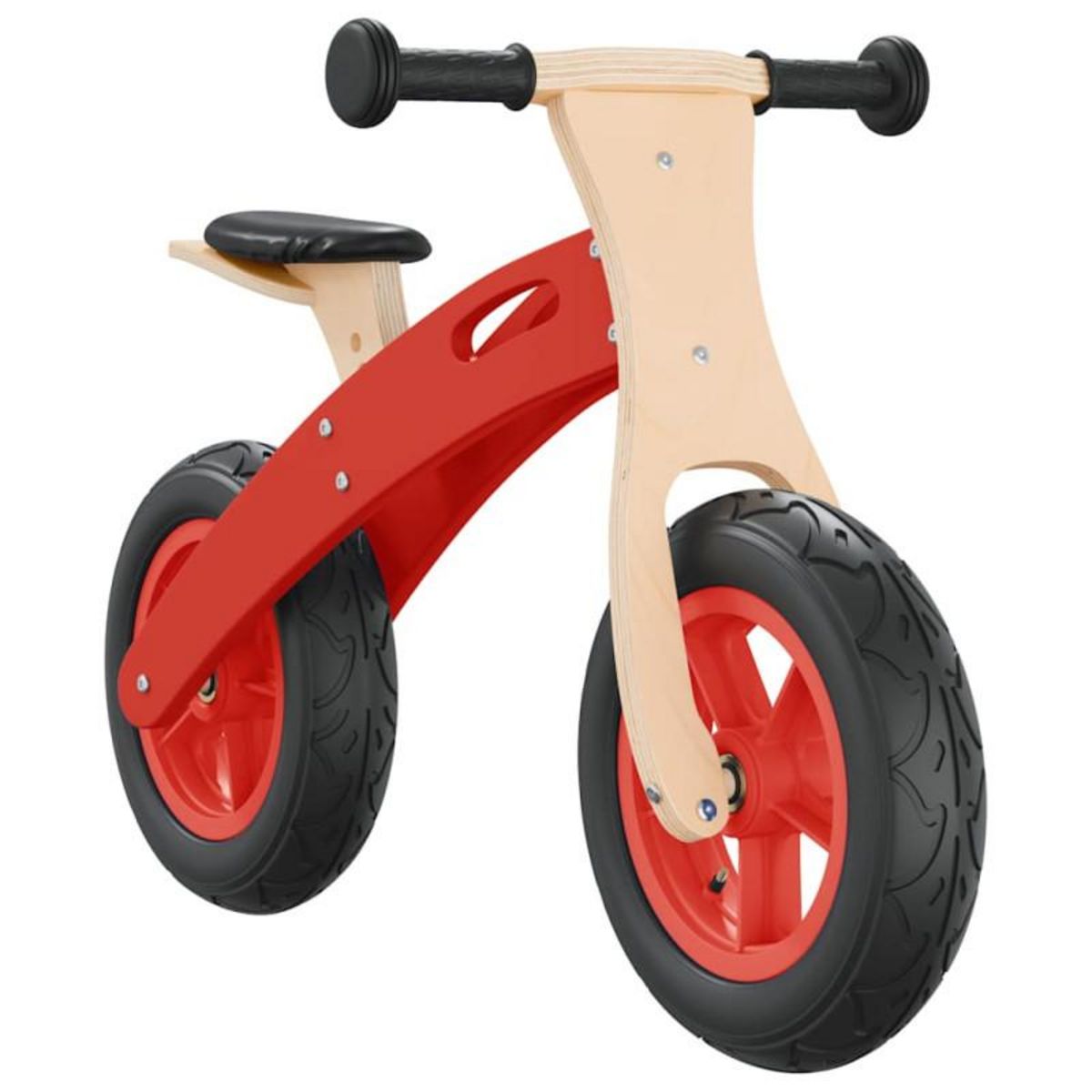 VIDAXL Vélo d équilibre pour enfants avec pneus pneumatiques rouge