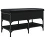 Voir la diapositive 2 : VIDAXL Banc a chaussures noir 82x42x45 cm bois d'ingenierie