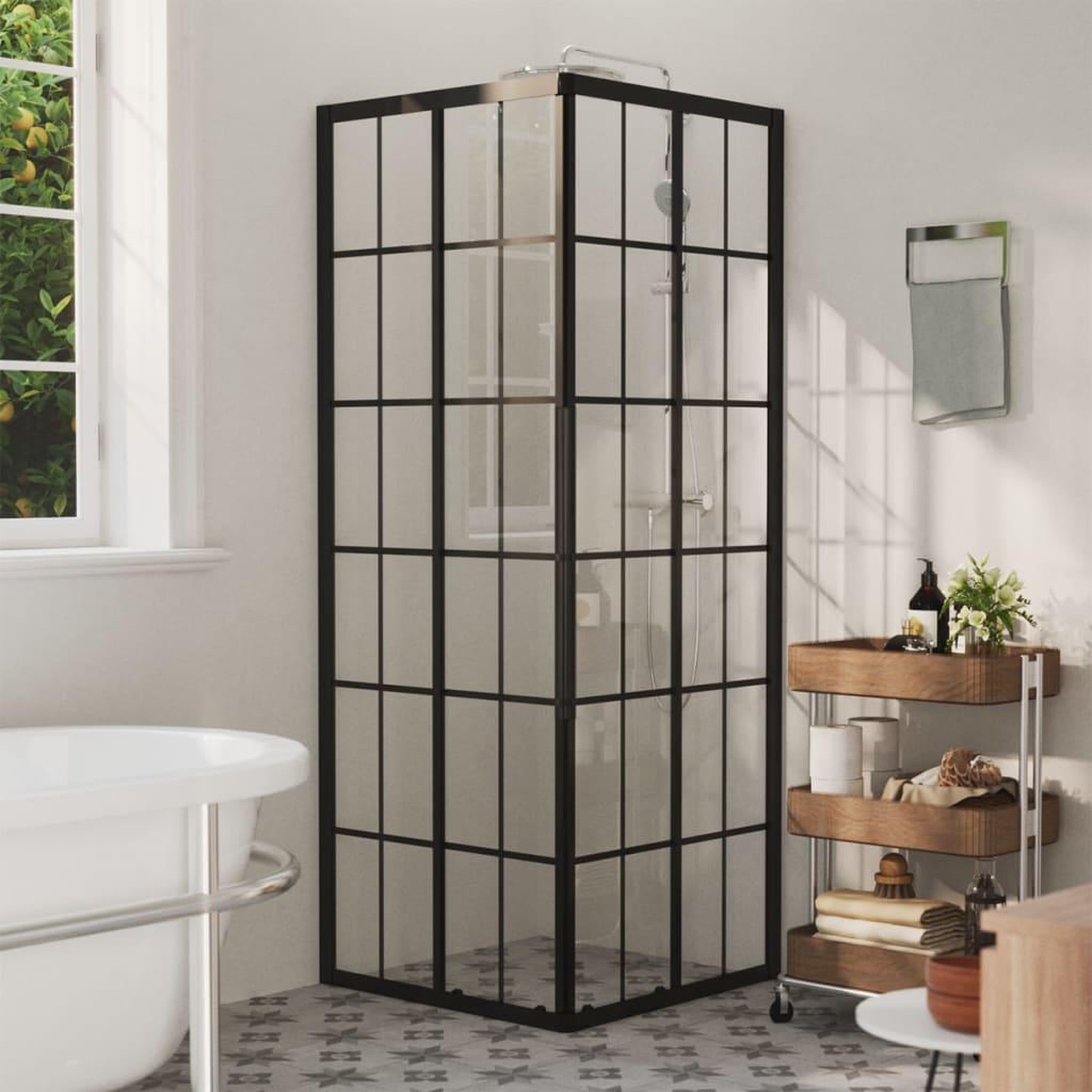 Voir la diapositive 1 : VIDAXL Cabine de douche ESG 80x80x180 cm
