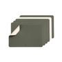 Voir la diapositive 6 : BJORN Set de table rectangulaire réversible - 6 pièces - Cuir recyclé blanc crème et vert de gris