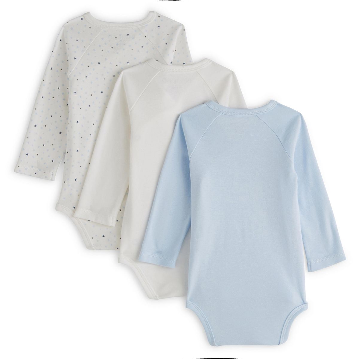 IN EXTENSO Lot de 3 bodies  de naissance coton bio bébé garçon