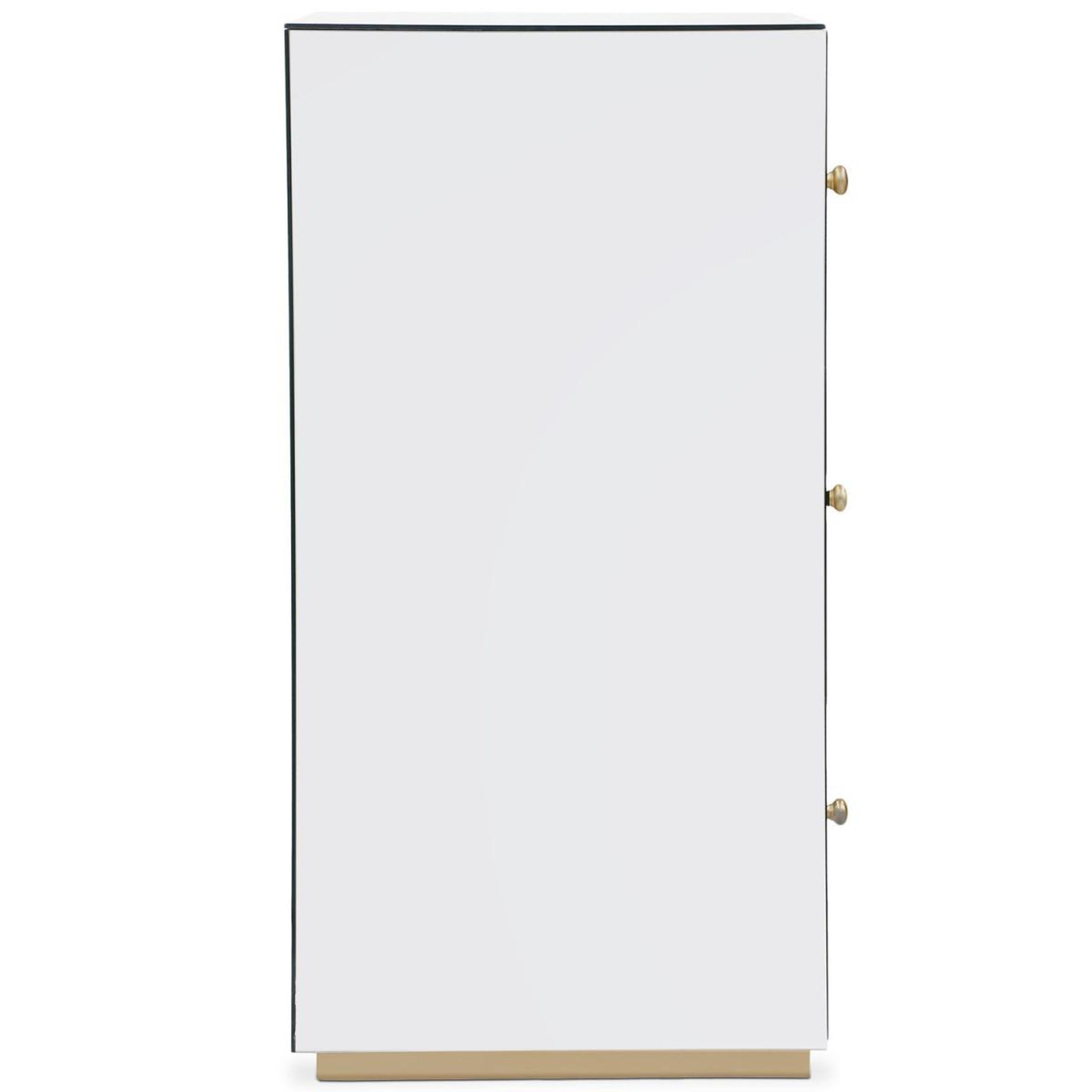 Voir la diapositive 3 : Paris Prix Commode 3 tiroirs  miravo  86cm transparent & or