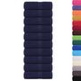 Voir la diapositive 2 : VIDAXL Serviettes de visage 10 pcs bleu marine 30x30 cm 100% coton