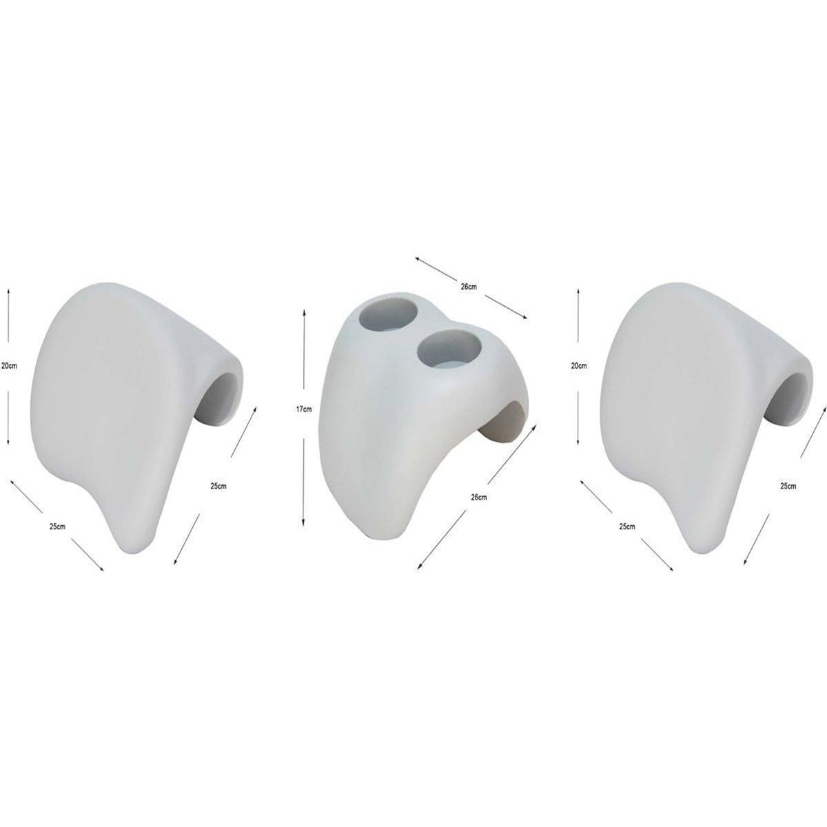 Habitat et Jardin Lot de 2 Appuie-têtes et 1 Porte-gobelet pour Spa