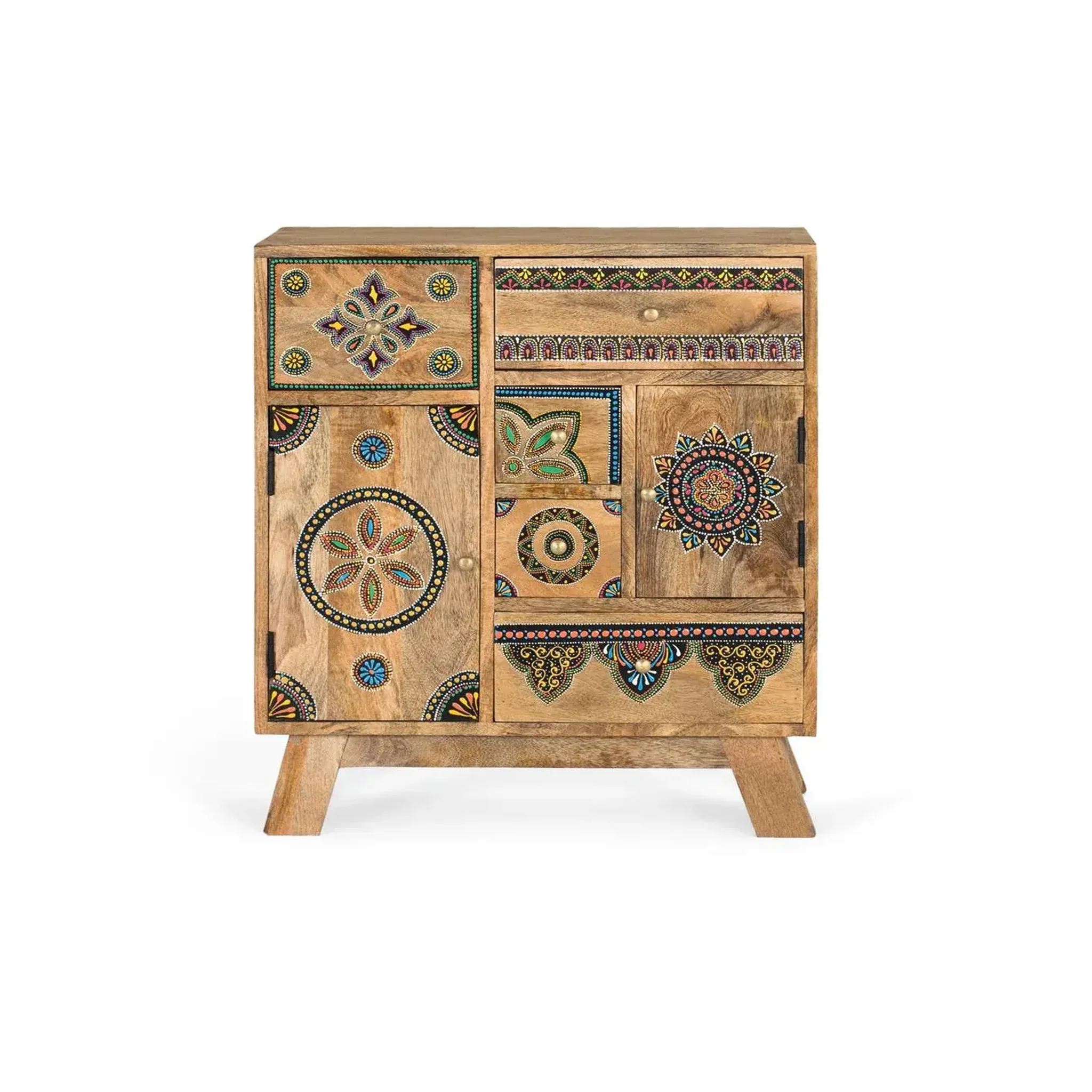 GINER Y COLOMER SL Meuble d'appoint en bois de manguier et mdf 61 cm style boho ethnique