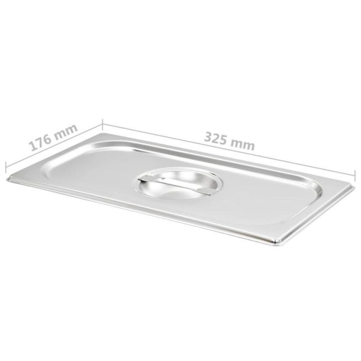 VIDAXL Couvercles de plateau 4 pcs GN 1 3 Acier inoxydable