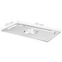 Voir la diapositive 6 : VIDAXL Couvercles de plateau 4 pcs GN 1 3 Acier inoxydable