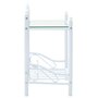 Voir la diapositive 3 : VIDAXL Table de chevet Acier et verre trempe 45 x 30,5 x 60 cm Blanc