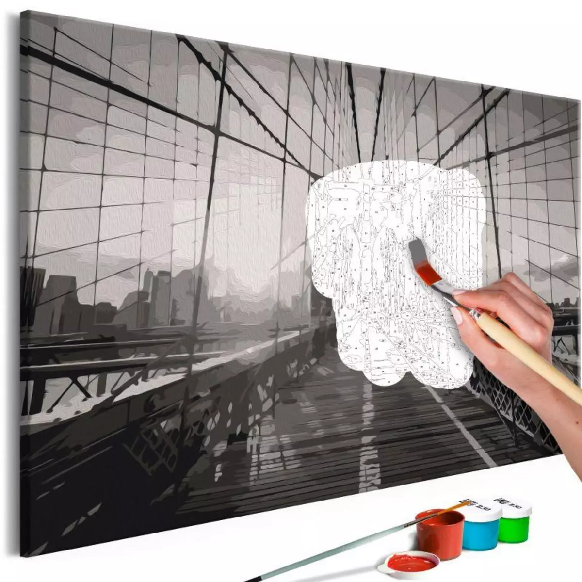 Paris Prix Tableau à Peindre Soi-Même  New York Bridge  40x60cm