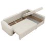 Voir la diapositive 3 : BEST MOBILIER Claudia - canapé d'angle droit 4 places convertible avec coffre en tissu texturé