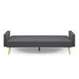 Voir la diapositive 6 : ID MARKET Canapé droit scandinave 3 places convertible LARS en tissu gris
