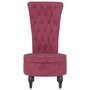 Voir la diapositive 3 : VIDAXL Chaise a dossier haut rouge bordeaux conception de bouton