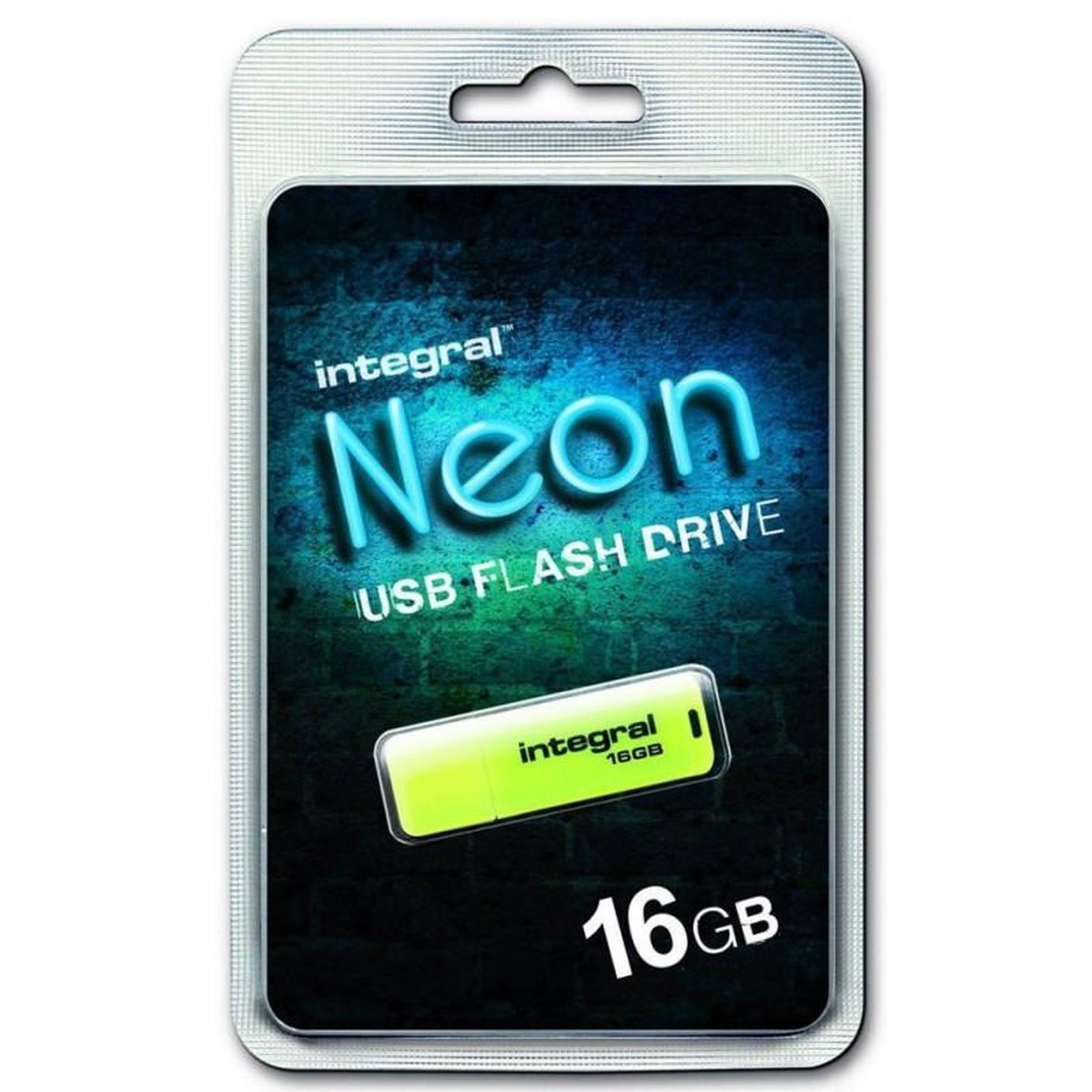 Integral Clé USB INTEGRAL NEON JAUNE 16 GB
