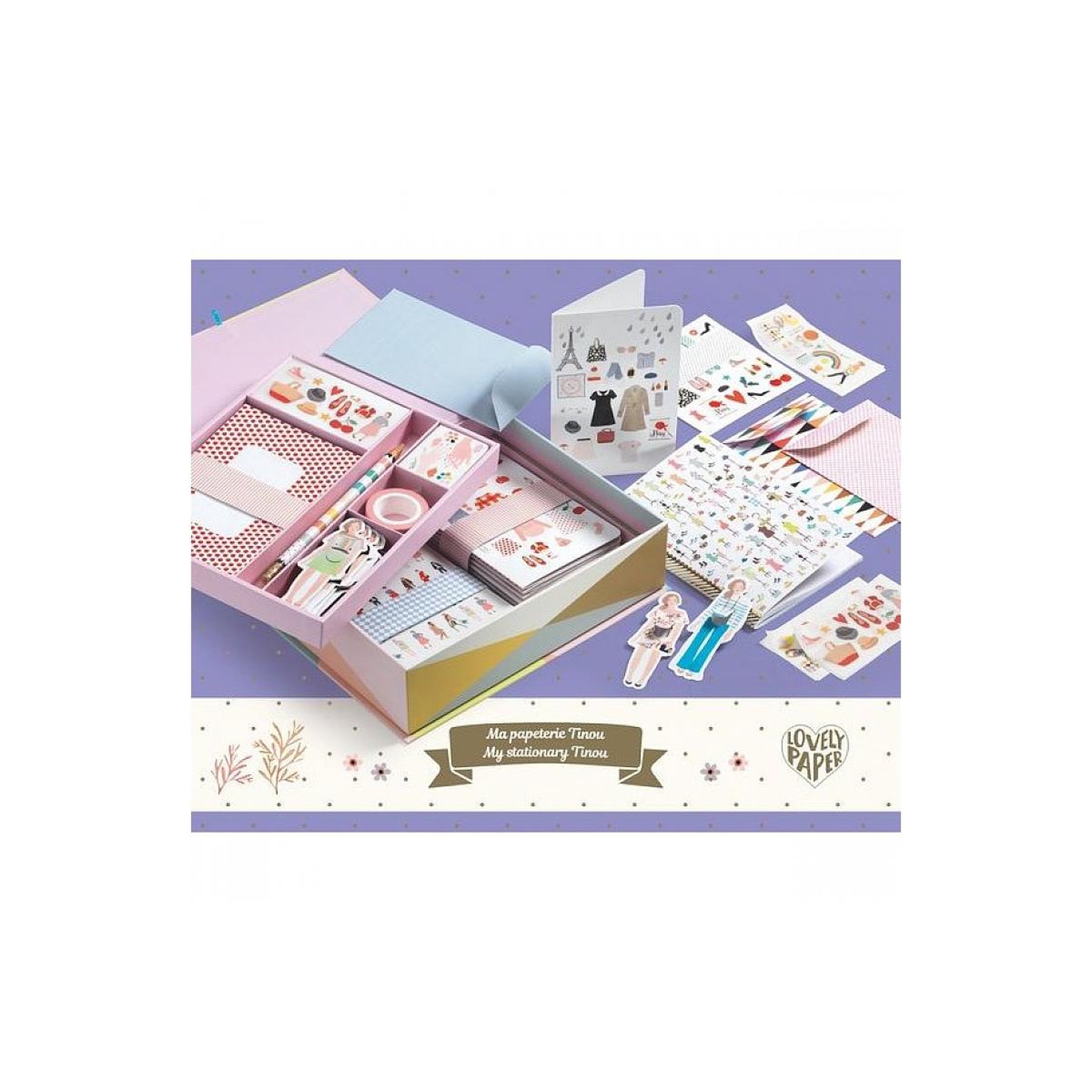 Voir la diapositive 2 : Djeco DD03501 Coffret papeterie Tinou