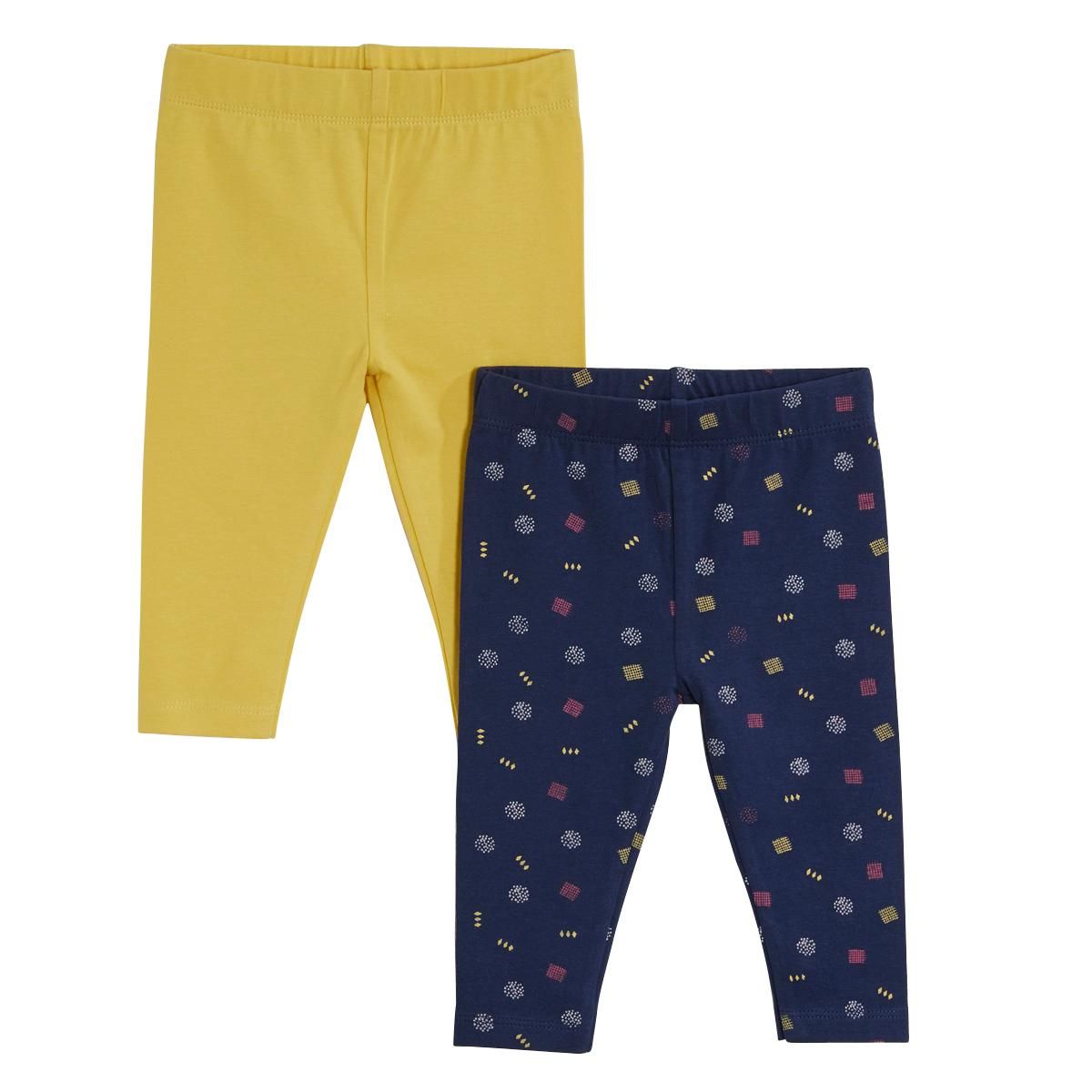 IN EXTENSO Lot de 2 leggings bébé fille