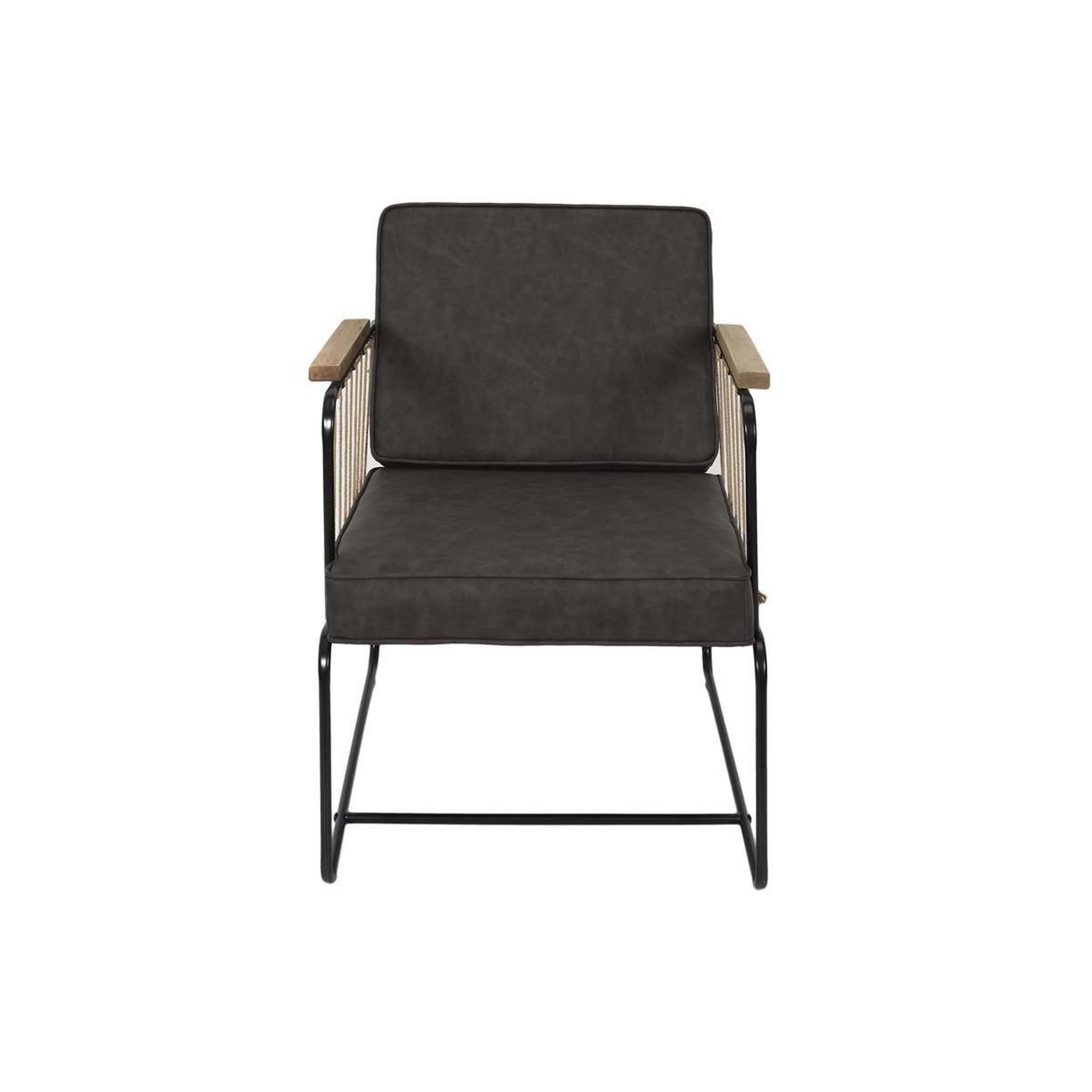 Voir la diapositive 2 : The Home Deco Factory Fauteuil design  benson  79cm marron