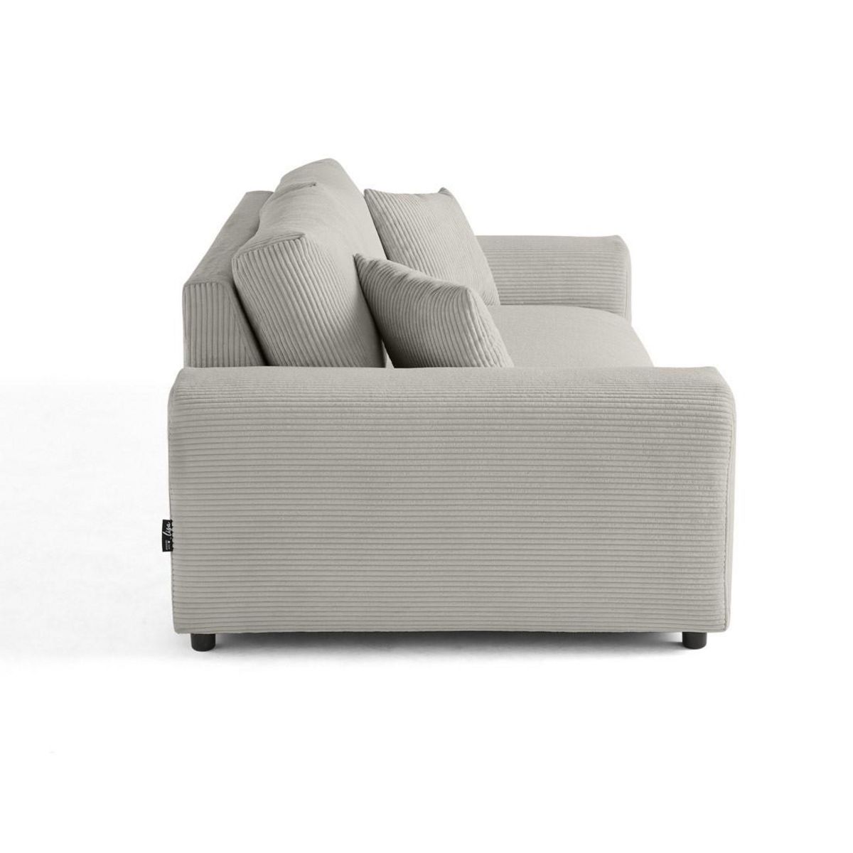 LISA DESIGN Garance - canapé droit 3 places - en velours côtelé