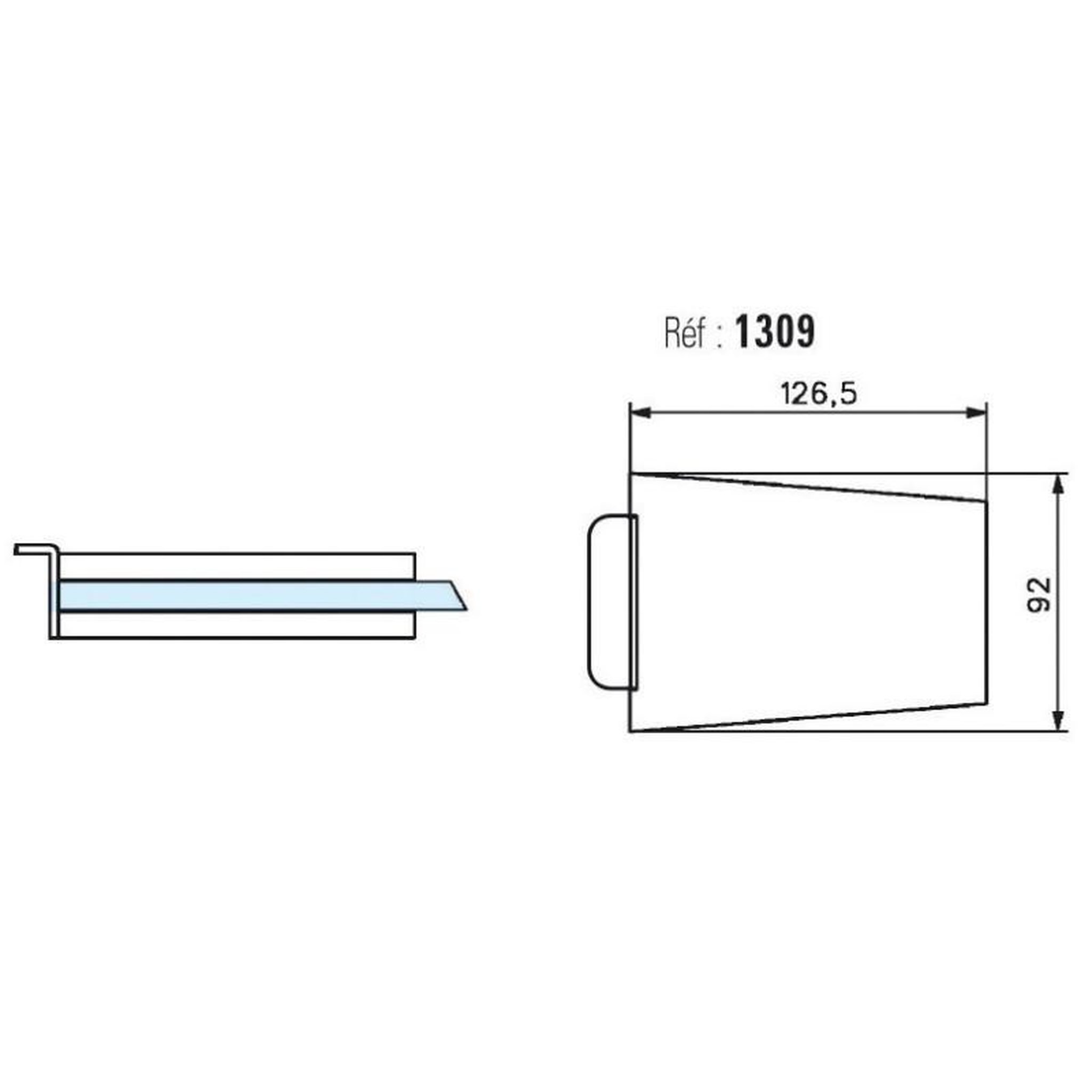 Voir la diapositive 2 : STREMLER ASSA ABLOY Gâche répétition pour serrure 1300 finition chromé mat STREMLER 1309.31.0