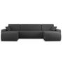 Voir la diapositive 6 : BEST MOBILIER Artemisa - canapé panoramique en u - 7 places - convertible avec coffre - en velours côtelé