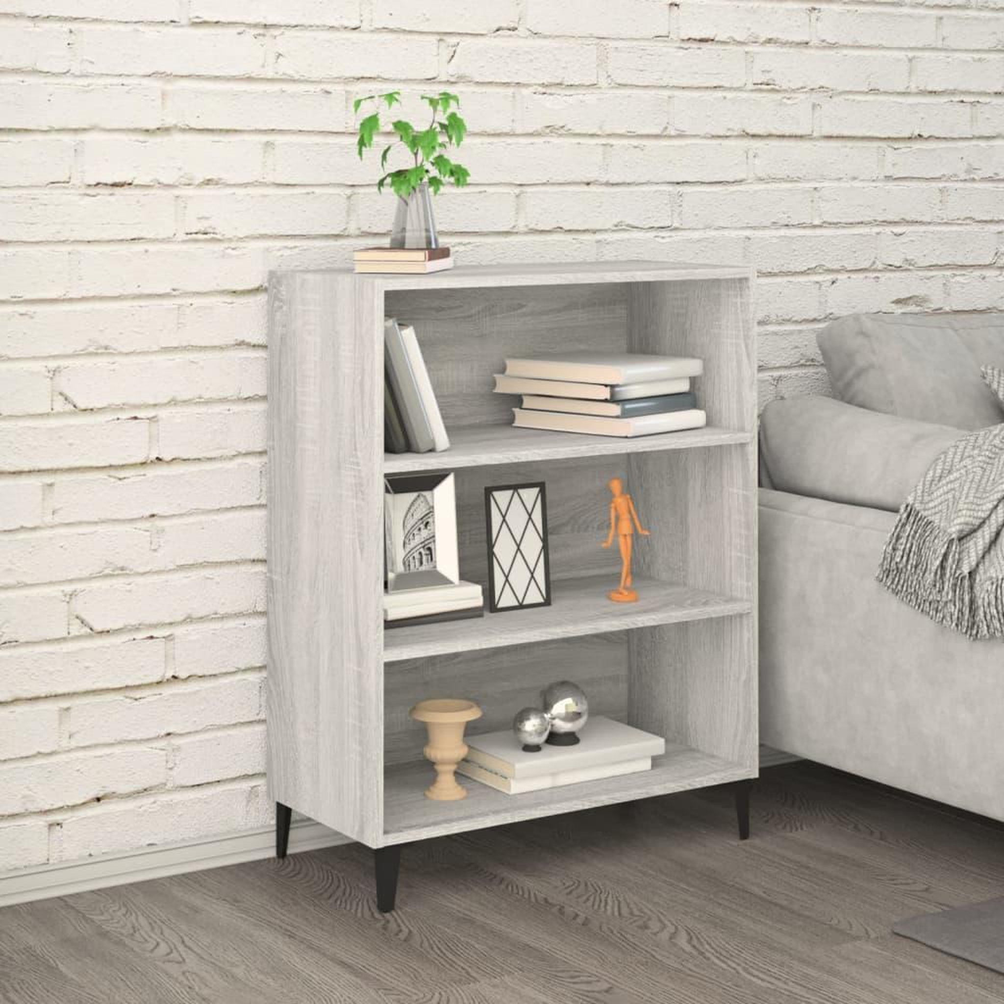 Voir la diapositive 1 : VIDAXL Buffet Sonoma gris 69,5x32,5x90 cm Bois d'ingenierie
