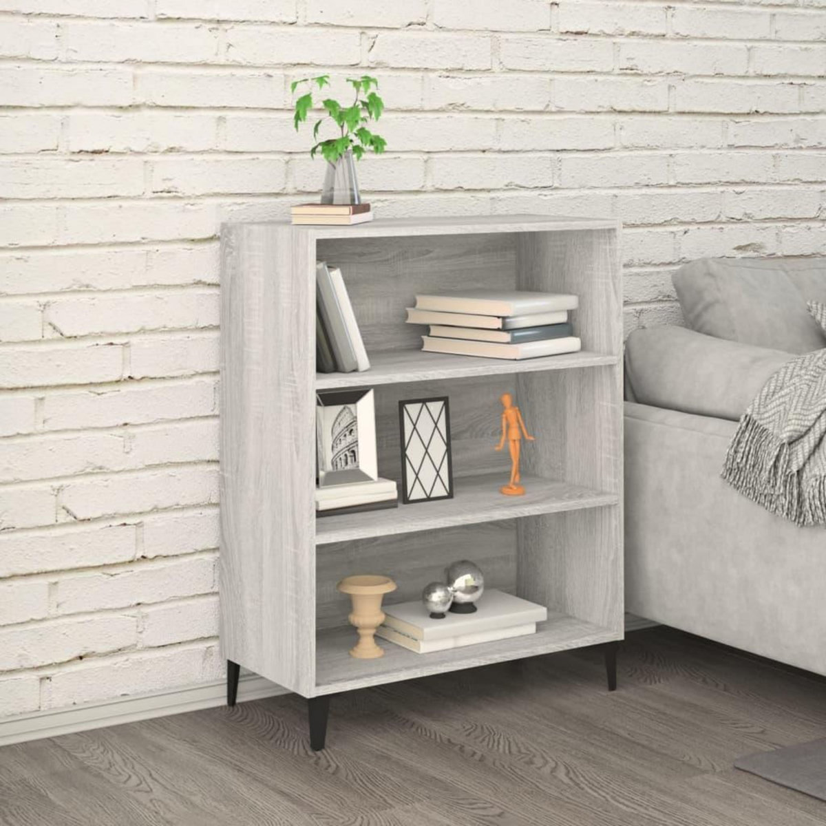 VIDAXL Buffet Sonoma gris 69,5x32,5x90 cm Bois d'ingenierie