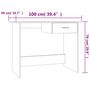 Voir la diapositive 6 : VIDAXL Bureau Chene fume 100x50x76 cm Bois d'ingenierie