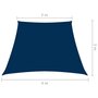 VIDAXL Voile de parasol Tissu Oxford trapeze 3/4x3 m Bleu